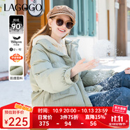 LAGOGO拉谷谷2023年冬新款泡芙感薄荷曼波甜美學(xué)院風(fēng)羽絨服女高級感 淺綠色(L8) M 160/38