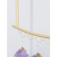 三棲虎鐵藝服裝店展示架上墻吊頂架正掛衣服架子壁掛男女裝店衣架 地臺長100*30cm納米金