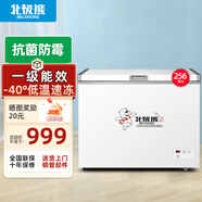 北極熊（BEIJIXIONG）小冰柜家用小型冷凍保鮮迷你冷藏商用臥式冷柜儲母乳柜節(jié)能省電 低溫速凍-40°C丨256升【一級能效】 256L