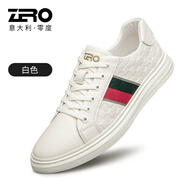 零度零度尚品時(shí)尚板鞋春季新款百搭真皮小白鞋休閑鞋厚底休閑舒適 白色 38
