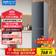 奧克斯170升一級(jí)能效雙門小戶型迷你電冰箱家用宿舍租房辦公室節(jié)能省電低噪冷凍冷藏兩用BCD-170K192L