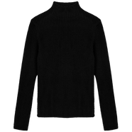 VEGA CHANG仿貂絨針織毛衫女2025秋冬新款小個(gè)子顯瘦氣質(zhì)打底上衣 百搭黑 均碼