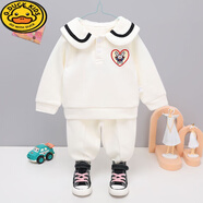 G.DUCKKIDS嬰兒套裝分體兩件套衣服寶寶春秋季2025新款男女孩兒童運(yùn)動(dòng)服洋氣 白色米妮翻領(lǐng)套裝 100 建議身高90-95cm年齡3-4歲c