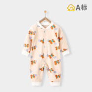 班杰威爾嬰兒衣服春秋季新生兒衣服純棉寶寶連體衣內衣睡衣長(cháng)袖哈衣爬服 【59碼】四季橙點(diǎn)花 均碼 （具體碼數參看顏色分類(lèi)） 52cm-90cm