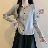 翎悅優(yōu)雅減齡長(cháng)袖t恤女2025新款寬松大碼女裝德絨春秋百搭打底衫上衣 灰色 4XL 建議210-240斤