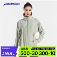 迪卡儂（DECATHLON）運(yùn)動(dòng)外套女新春秋立領(lǐng)衛(wèi)衣跑步健身速干上衣休閑夾克FICW 牛油果綠 S /38