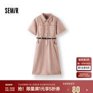 森馬（Semir）森柔牛仔|商場(chǎng)同款牛仔連衣裙女腰帶2025夏季工裝裙103325114001