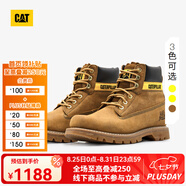 CAT卡特經(jīng)典大黃靴防潑水防潑濺工裝靴鞋子男女同款商場(chǎng)同款戶外 棕色（無防水功能） 40