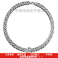 詩(shī)筠（SHIJUN）項鏈大粗男款大鏈子特歐美古巴煉子戒指組合吊墜項煉男女潮 45CM銀色古巴煉戒9MM寬鈦鋼不掉