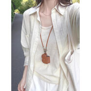 溥畔棉麻長(cháng)袖防曬襯衫女夏季薄款寬松慵懶松弛感外搭襯衫吊帶兩件式套 +2025系絕美襯衫吊帶套裝貴氣松弛感夏日懶人套裝 S S80-95斤