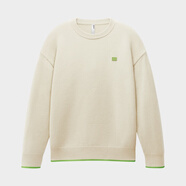 蕉內（Bananain）熱皮302++男女同款鎖溫圓領(lǐng)套頭毛衣保暖打底長(cháng)袖秋冬套頭衫新款 象牙白 S