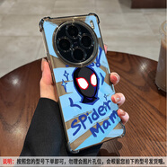 奧凡康蜘蛛俠適用vivoY200手機殼新款vivoY300加厚氣囊100T四角防摔Y300i撞色透明Y100i全包保護套情侶款 【透黑-SPider Man】加厚氣囊-全包防摔 vivo Y300 Pro+