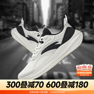 安踏（ANTA）男鞋網(wǎng)面透氣運(yùn)動鞋白色輕便軟底跑步鞋減震 象牙白/黑-1 39