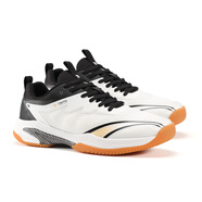 HUNNZ品牌羽毛球鞋男款輕便透氣專(zhuān)業(yè)訓練運動(dòng)鞋網(wǎng)球鞋 白黑色 40