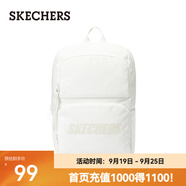 斯凱奇（Skechers）雙肩包男女簡(jiǎn)約雙肩背包電腦包運(yùn)動(dòng)休閑包 L320U196 棉花糖白/0074 99