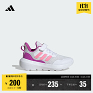 adidas男女小童FortaRun 3.0 EL魔術(shù)貼休閑運動(dòng)鞋阿迪達斯輕運動(dòng) 白色/祈福粉/閃光粉紫   35