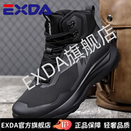 EXDA【輕奢戶外】高幫休閑鞋男鞋冬季加絨保暖棉鞋防滑耐磨運(yùn)動鞋 EXDA高品質(zhì)-論森31598-黑色加絨棉鞋款 38 標(biāo)準(zhǔn)皮鞋碼數(shù)