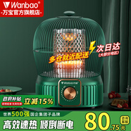 萬(wàn)寶取暖器小太陽(yáng)家用鳥籠式烤火爐臥室電熱扇節(jié)能省電小型電暖器電烤爐速熱 鈦青綠綠【碳晶盤】無(wú)極調(diào)溫