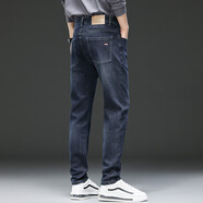 丨利郎丨LILANZ男士牛仔褲2025春季新款直筒修身彈力春秋款寬松休閑長(zhǎng)褲子 3168霧霾藍(lán) 28 (腰圍2尺1)