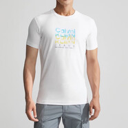 CALVIN KLEIN JEANS新款CK短袖T恤男裝夏季韓版修身印花免燙體恤高端透氣boy半袖 白色(收藏后拍下優(yōu)先發(fā)貨) S 建議100~115斤左右