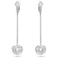 施華洛世奇（SWAROVSKI）耳環(huán)女優(yōu)雅時(shí)尚百搭高貴圓形設計鏈條裝飾閃亮元素精致工藝 圖片色