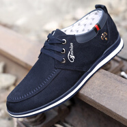 達三江2025春夏季老北京布鞋男透氣男士單鞋舒適休閑鞋軟底爸爸男鞋 C083221藍色xw 38 單層_