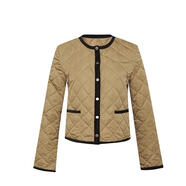 GIRDEAR/哥弟  秋冬時(shí)髦圓領(lǐng)小香風(fēng)短款氣質(zhì)外套女1400512 卡其 M 3