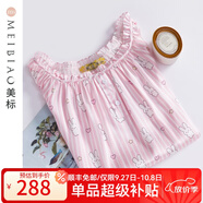 美標禮物性感真絲睡裙女夏100%桑蠶絲綢睡衣短袖絲綢卡通可外穿家居服 -10粉紅 短袖睡裙 L (165)