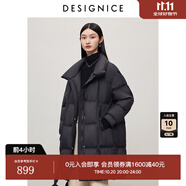 迪賽尼斯（DESIGNICE）冬季新款白鵝絨高級感通勤外套純色立領(lǐng)羽絨服女 黑色 S 建議拍前聯(lián)系客服確認(rèn)