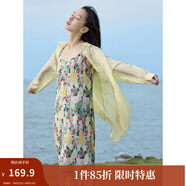 茵曼（INMAN）章若楠同款歐若風(fēng)天絲薄開衫女裝襯衫2025夏季新品長袖襯衣 經(jīng)典款-鵝黃色 L