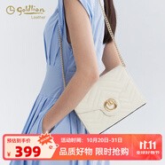 金利來女包單肩包休閑時(shí)尚通勤小方包鏈條斜挎包送媽媽女朋友禮物 【升級版】白色