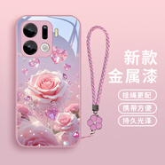 勁國興心鉆花朵適用oppoFindX9手機殼oppoFindX9Pro優(yōu)美玻璃殼保護套浪漫小眾女生防摔掛繩高顏值個(gè)性創(chuàng  ) 【L214心鉆花朵F款少女粉-金屬漆】送S11精美 OPPO Find X9