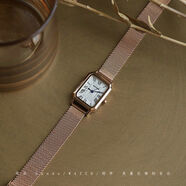 手表女士款鋼帶韓版機械石英表學(xué)生小眾輕奢 4886RO網(wǎng)帶羅馬玫金白+4禮物打++終身保修