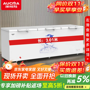 澳柯瑪（AUCMA）商用冰柜凍肉柜大容量單溫冷藏冷凍-40度超低溫柜可轉(zhuǎn)換臥式保鮮水果茶葉柜一級(jí)節(jié)能冷凍柜冰箱 三門超大容量丨1100升丨長3米