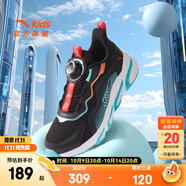 安踏兒童運(yùn)動(dòng)鞋男女童跑步鞋秋季網(wǎng)面透氣旋鈕扣犟彈科技學(xué)生赤焰跑鞋 【男密網(wǎng)】黑/熒光水綠5523J-4 32 腳長(zhǎng)約20cm