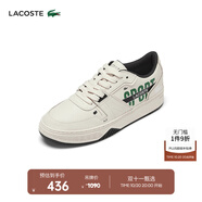 LACOSTE法國(guó)鱷魚(yú)男鞋L001系列舒適休閑鞋平底板鞋|46SMA0048 2G9/米白/黑色 40 6.5