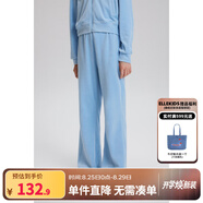 ELLE KIDS童裝 戴帽天鵝絨秋季女童休閑套燙鉆開(kāi)衫外套/長(cháng)褲可選 藍色-長(cháng)褲 120 （110/120）