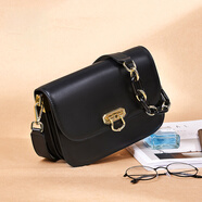 LOLLIPOPS包包女士2025新款輕奢小眾高級牛皮單肩包斜挎包真皮大容量小方包 高端黑