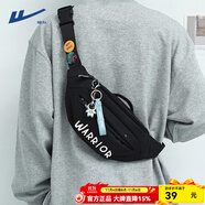 回力國(guó)潮胸包男休閑運(yùn)動(dòng)單肩包男生小背包學(xué)生潮流斜挎包男士挎包腰包 黑色款式二