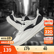 安踏（ANTA）男鞋網(wǎng)面透氣運(yùn)動鞋白色輕便軟底跑步鞋減震 象牙白/黑-1 39