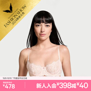 維多利亞的秘密 維密大秀系列 秋季蕾絲1/2罩杯無襯墊女士文胸內衣女性感胸罩 11T1裸粉色 11245348 75C （34C）