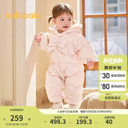 巴拉巴拉連體衣嬰兒秋冬裝外出加絨抱衣哈衣爬服2024保暖萌趣208424120001