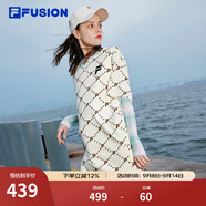 FILA FUSION 斐樂(lè )潮牌女子針織連衣裙夏新款寬松潮流運動(dòng)裙子 仿古白-IV（寬松版型） M 165/84A