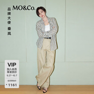 MO&Co.【秦嵐同款】工裝褲夏輕括棉質(zhì)彎刀褲中腰MBE2PATT03 卡其色 建議和客服確認(rèn)尺碼哦 S 160 建議和客服確認(rèn)尺碼哦