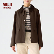無(wú)印良品（MUJI）女式 不易沾水 燈芯絨領(lǐng)夾克 短款休閑外套 女裝 美拉德 BDE92C4S 深棕色 M 160/84A
