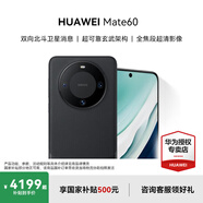 HUAWEI Mate 60 國家補(bǔ)貼500元 超可靠玄武架構(gòu) 華為mate60鴻蒙智能手機(jī) 雅丹黑 12G+256G【官方標(biāo)配】