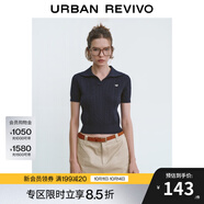 UR【HOT】2025秋季新款女裝休閑紋理萌寵修身針織衫UYY950100 藏青 L