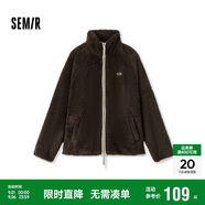 森馬（Semir）外套女插肩袖珊瑚絨仿羊羔毛2024冬季立領(lǐng)寬松夾克109724108003