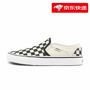 萬(wàn)斯（VANS）范斯 Asher黑白棋盤(pán)格夏日一腳蹬女鞋帆布鞋板鞋 黑色黑白棋盤(pán)格(女款) 40.5