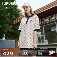 FILA FUSION斐樂(lè )官方潮牌女子連衣裙夏時(shí)尚寬松POLO領(lǐng)連身裙